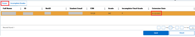 INC Grades